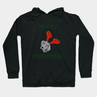 xmas pizza dog Hoodie